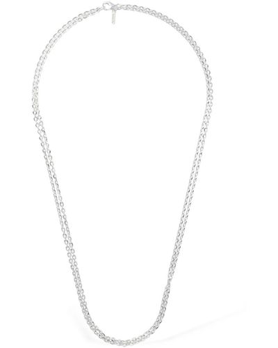 Emanuele Bicocchi Ice Double Chain Long Necklace - White