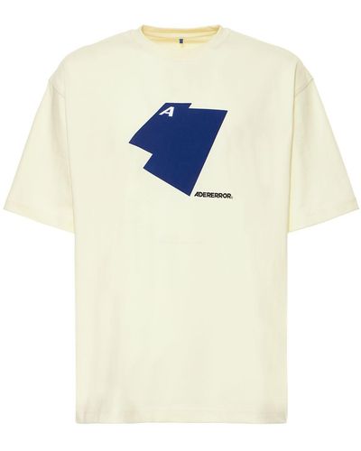 Adererror Logo Print Cotton Blend T-shirt - Blue
