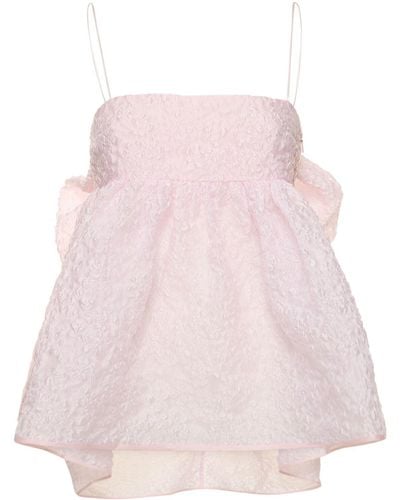 Cecilie Bahnsen Veronica Top W/ Ruffles - Pink