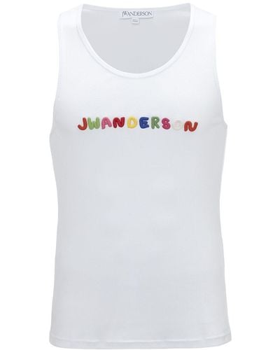 JW Anderson Logo Embroidery Top - White