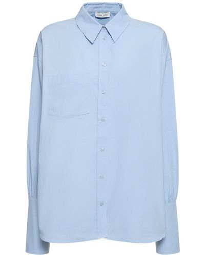 Anine Bing Camisa de popelina de algodón - Azul