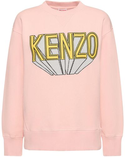 KENZO Felpa oversize kenzo 3d in cotone - Rosa