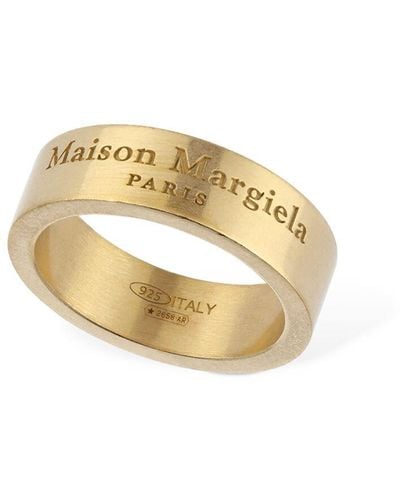 Maison Margiela Medium Ring Mit -logo - Mettallic