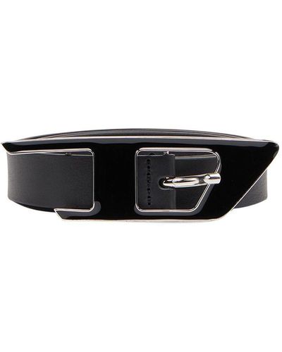 DIESEL Logo-lettering Leather Belt in Black | Lyst