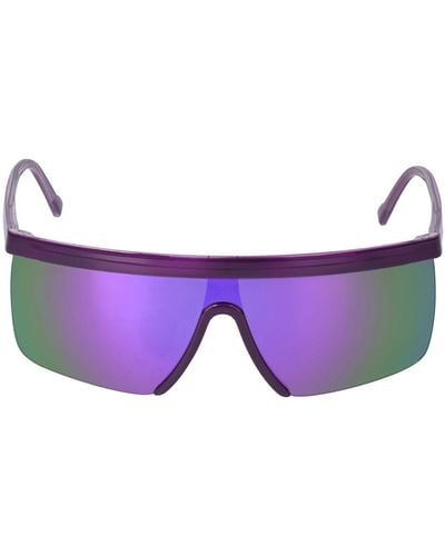 GIUSEPPE DI MORABITO Mask Acetate Sunglasses W/ Mirror Lens - Purple