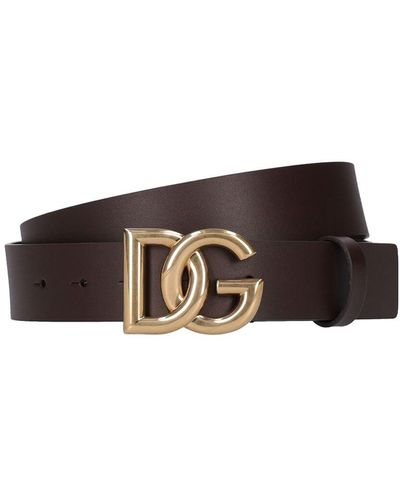 Dolce & Gabbana Cintura In Pelle Con Fibbia Dg - Multicolore
