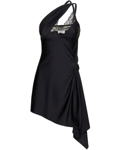 Coperni Asymmetric Mini Dress - Black