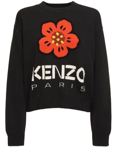 KENZO Suéter de algodón - Negro