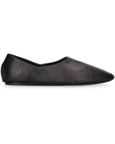 Jil Sander 10Mm Leather Ballerina Flats - Black