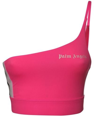 Palm Angels Top Aus Stretch-jersey - Pink