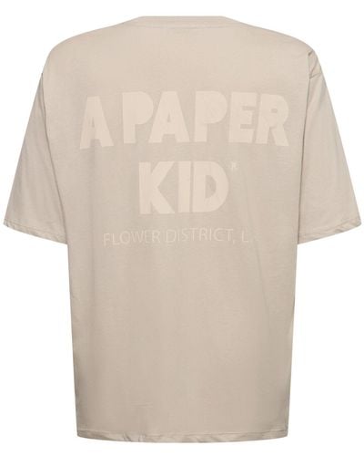 A PAPER KID Camiseta de algodón - Blanco