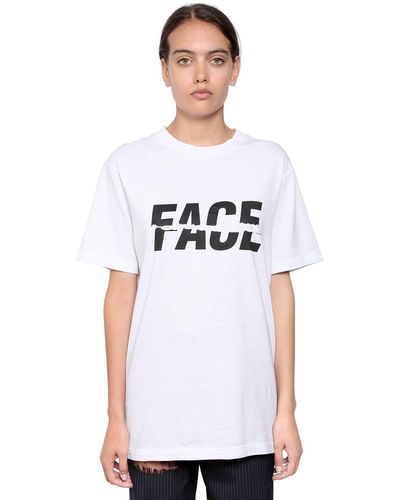Facetasm T-shirt En Jersey De Coton Avec Logo Imprimé - Blanc