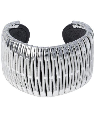 SO-LE STUDIO Ray Leather Cuff Bracelet - Black