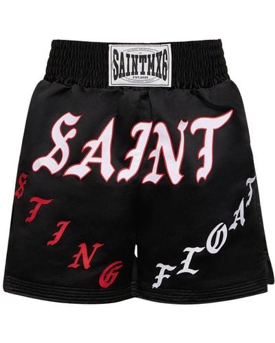 Saint Michael Saint Techno Printed Shorts - Black