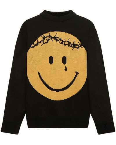Someit Knit Smiley Sweater - Black