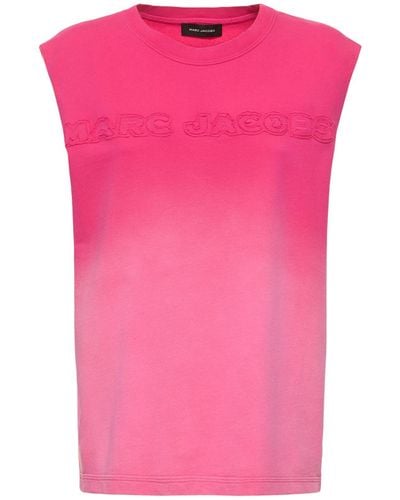 Marc Jacobs Camiseta de algodón sin mangas - Rosa