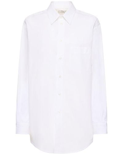 Maison Margiela Cotton Poplin Regular Shirt - White