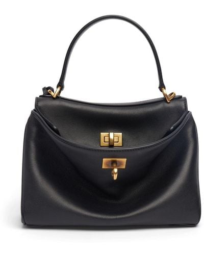 Balenciaga Mini Rodeo Leather Top Handle Bag - Black