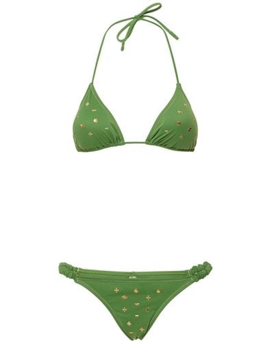 Reina Olga Triangel-bikini "scrunchie" - Grün