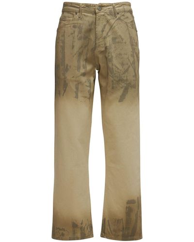 A_COLD_WALL* Jeans Rectos 70s De Denim De Algodón Estampados - Multicolor