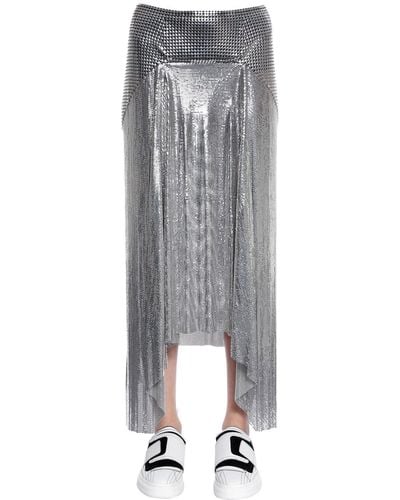 Rabanne Draped Metal Mesh Skirt - Metallic