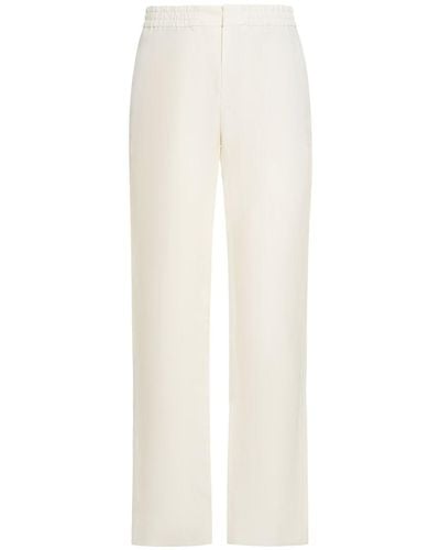 Loro Piana Gadd Linen & Silk Sweatpants - White