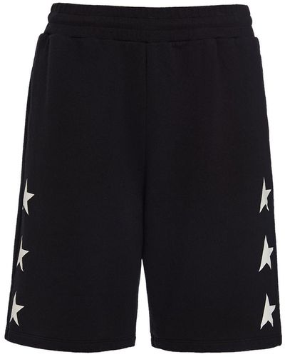 Golden Goose Shorts Aus Baumwolljersey Mit Logo - Schwarz