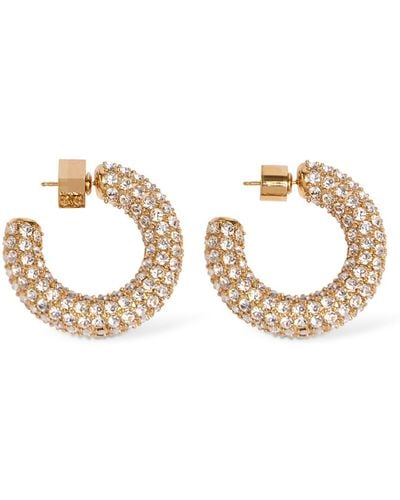 Jacquemus Les Creoles Strass Hoop Earrings - Natural