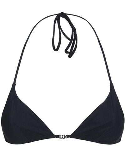 DSquared² Top bikini icon a triangolo - Nero