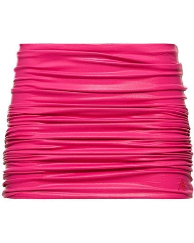 The Attico Wet Jersey Mini Skirt - Pink