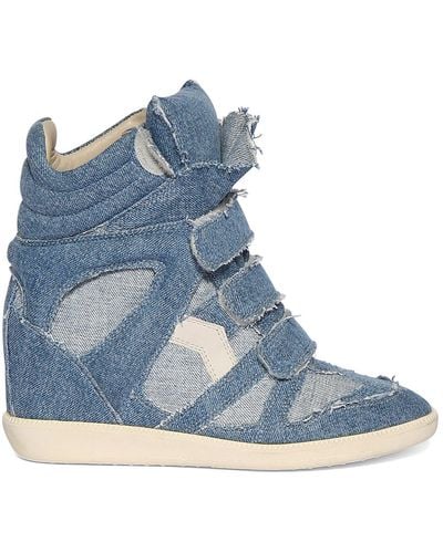 Isabel Marant Sneakers Aus Denim Und Mesh "bekett" - Blau