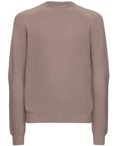 ALPHATAURI Fosop Crewneck Sweater - Brown