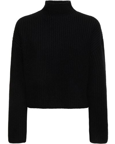 Loulou Studio Faro High Neck Cashmere Sweater - Black