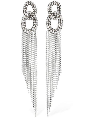Isabel Marant Starlight Ring Pendant Earrings - White