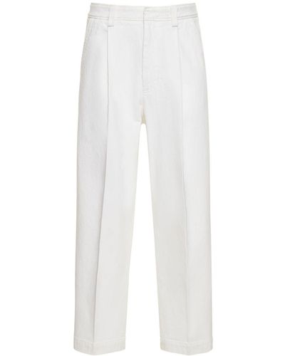 Zegna Pantalones de denim de algodón - Blanco