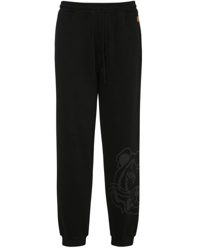 KENZO Pantalon De Sport En Coton Imprimé K-tiger - Noir