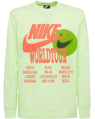 Nike T-shirt Mit Druck "world Tour" - Gelb