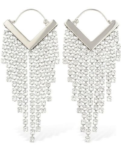 Isabel Marant Melting Crystal Earrings - White