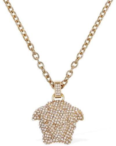 Versace Halskette Mit Kristallen "medusa" - Mettallic