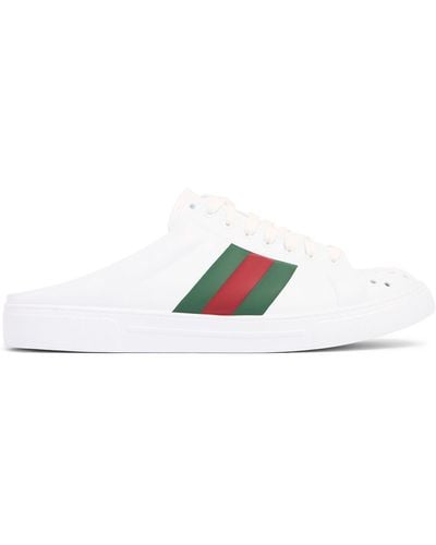 Gucci Ace Sabot Rubber Mules - White