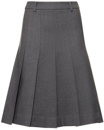 Gray flannel skirt cheap