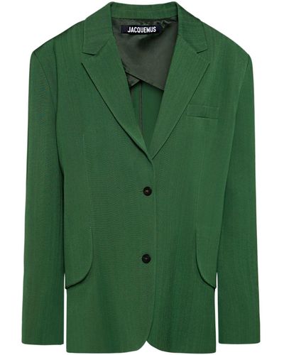 Jacquemus La Veste Titolo Silk Blend Jacket - Green