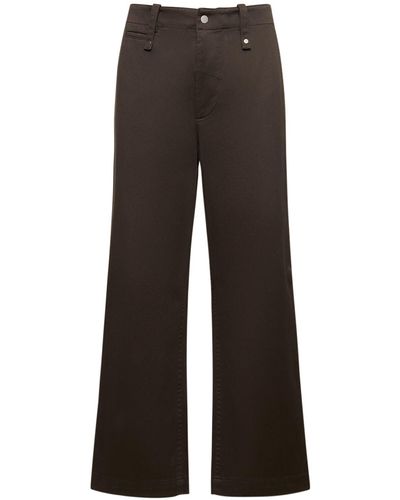 Burberry Pantalon droit en coton - Noir