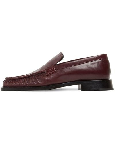 Jil Sander 20mm Leather Loafers - Purple