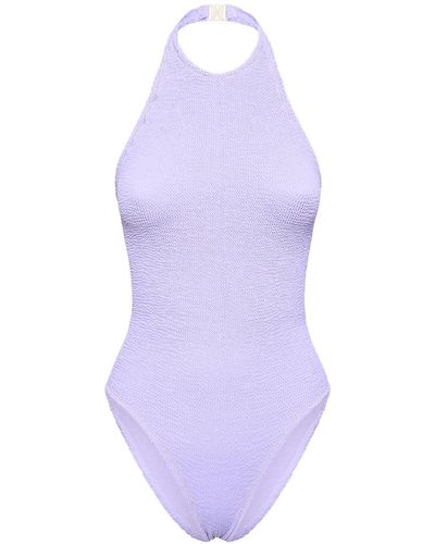 Reina Olga The Surfer Crinkled One Piece Swimsuit - Purple