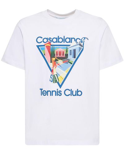 CASABLANCA ホワイト La Joueuse Tシャツ - マルチカラー