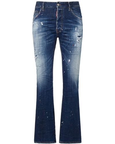 DSquared² Jeans de denim de algodón stretch - Azul