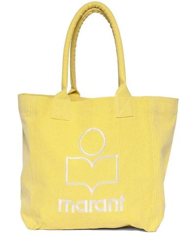 Isabel Marant Small Yenky Canvas Tote Bag - Yellow