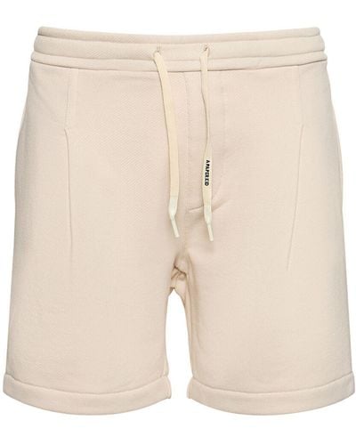 A PAPER KID Cotton Sweat Shorts - Natural