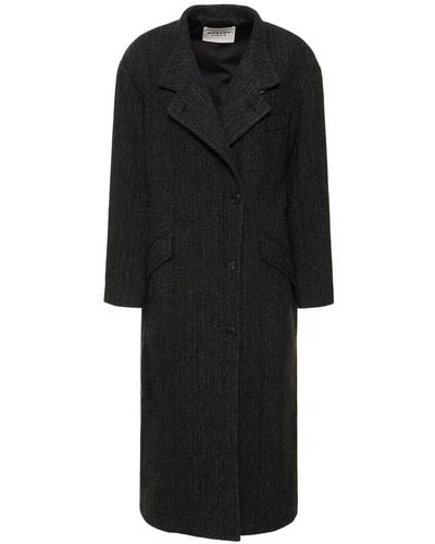 Isabel Marant Sabine Wool Long Coat - Black